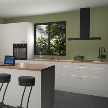 Zijdegrijze keuken Bonaire 30047