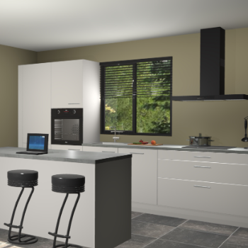 Zijdegrijze keuken Bonaire 30090