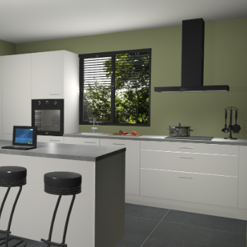 Zijdegrijze keuken Bonaire 30091