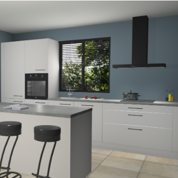 Zijdegrijze keuken Bonaire 30093