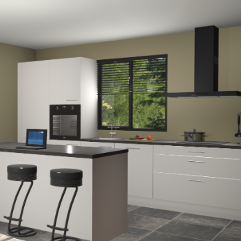 Zijdegrijze keuken Bonaire 30096