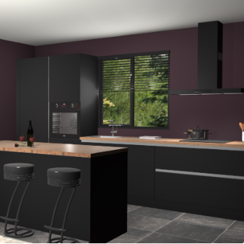 Zwarte greeploze keuken Bonaire 30158