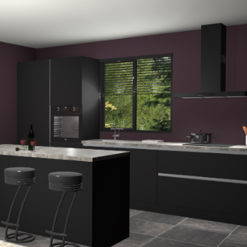 Zwarte greeploze keuken Bonaire 30176