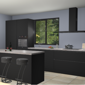 Zwarte greeploze keuken Bonaire 30185