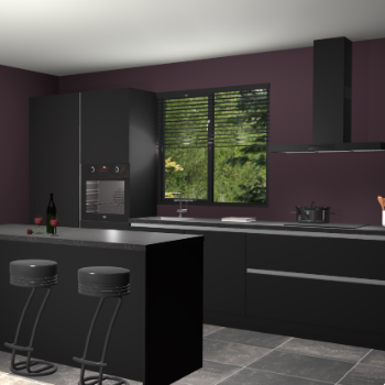 Zwarte greeploze keuken Bonaire 30188