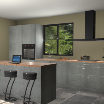 Beton parelgrijze keuken Bonaire 30521