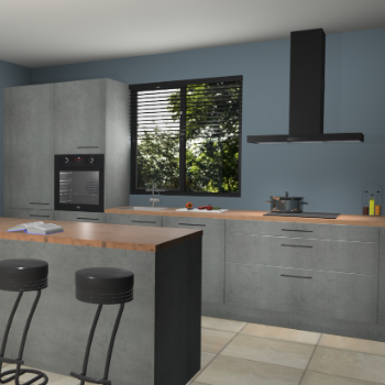 Beton parelgrijze keuken Bonaire 30524