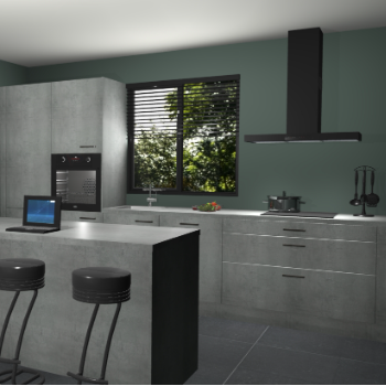 Beton parelgrijze keuken Bonaire 30532