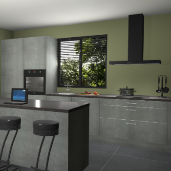 Beton parelgrijze keuken Bonaire 30535