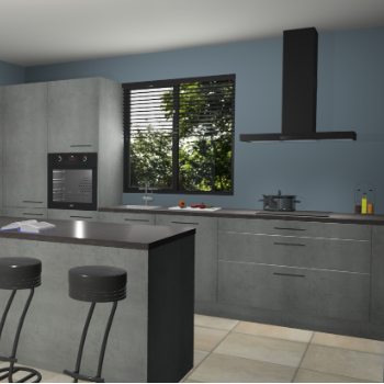 Beton parelgrijze keuken Bonaire 30537