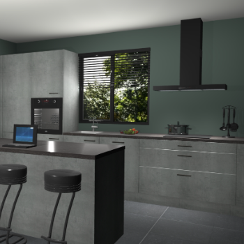 Beton parelgrijze keuken Bonaire 30538