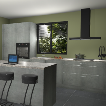 Beton parelgrijze keuken Bonaire 30541