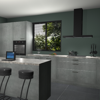 Beton parelgrijze keuken Bonaire 30544