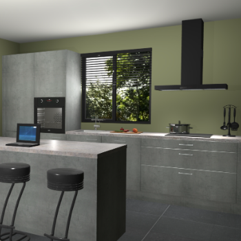 Beton parelgrijze keuken Bonaire 30547