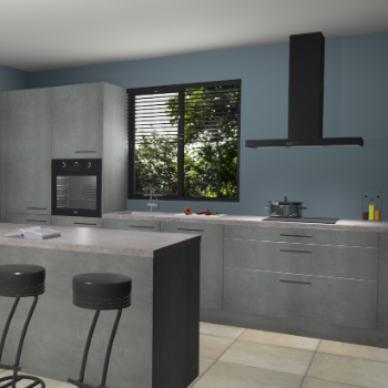 Beton parelgrijze keuken Bonaire 30549