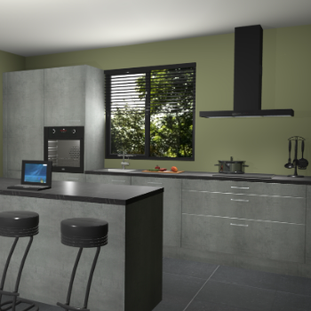 Beton parelgrijze keuken Bonaire 30553