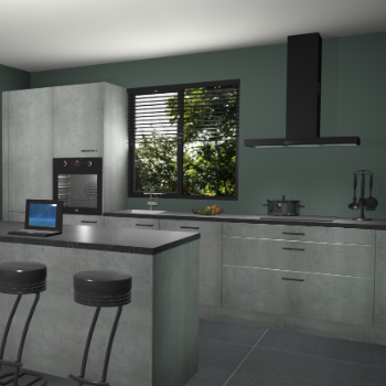 Beton parelgrijze keuken Bonaire 30556