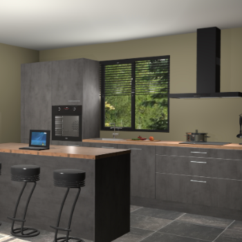 Beton antraciet keuken Bonaire 30558