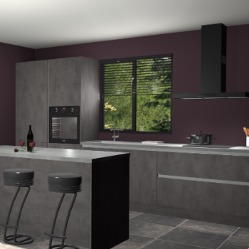 Beton antraciet greeploze keuken Bonaire 30566