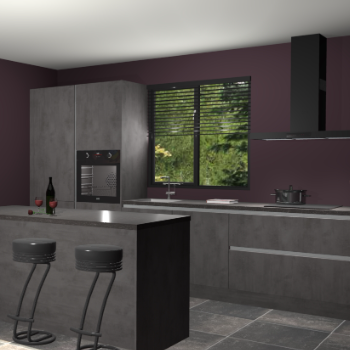 Beton antraciet greeploze keuken Bonaire 30572