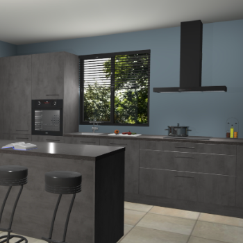 Beton antraciet keuken Bonaire 30573