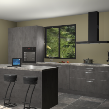 Beton antraciet keuken Bonaire 30576