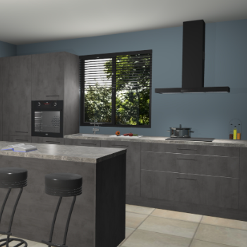 Beton antraciet keuken Bonaire 30579