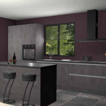 Beton antraciet greeploze keuken Bonaire 30590