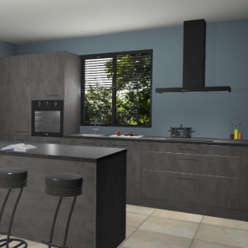 Beton antraciet keuken Bonaire 30591