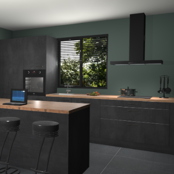 Beton zwarte keuken Bonaire 30598