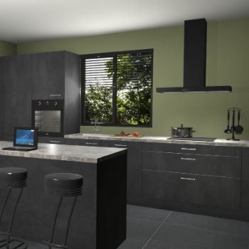 Beton zwarte keuken Bonaire 30613