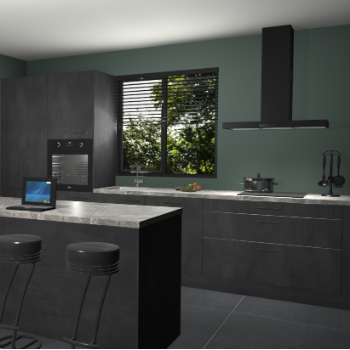 Beton zwarte keuken Bonaire 30616