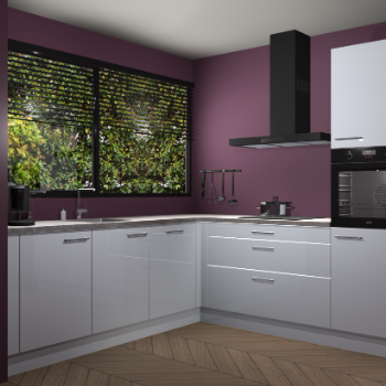 Sneeuwwitte hoogglans keuken IJsland 30761