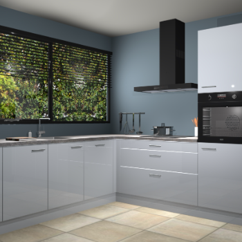 Sneeuwwitte hoogglans keuken IJsland 30762