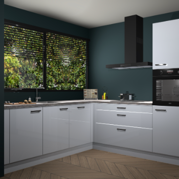 Sneeuwwitte hoogglans keuken IJsland 30764