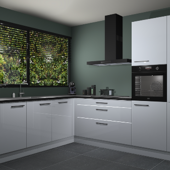 Sneeuwwitte hoogglans keuken IJsland 30767