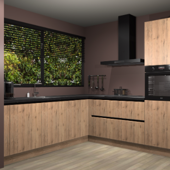 Madera natuur greeploze keuken IJsland 31009