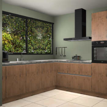 Astoria eiken greeploze keuken IJsland 31031