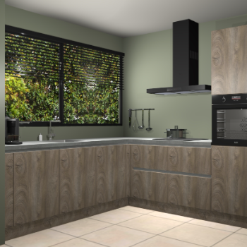 Cantaro eiken greeploze keuken IJsland 31055