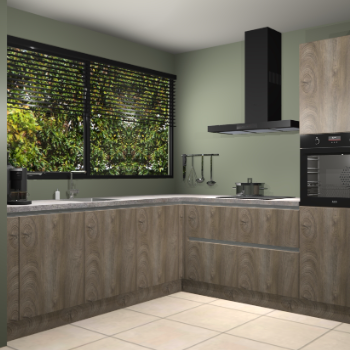 Cantaro eiken greeploze keuken IJsland 31073