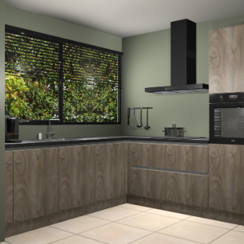 Cantaro eiken greeploze keuken IJsland 31079