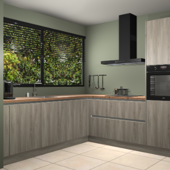 Vuren greeploze keuken IJsland 31239