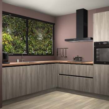 Vuren greeploze keuken IJsland 31242