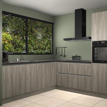 Vuren greeploze keuken IJsland 31251