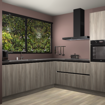 Vuren greeploze keuken IJsland 31254