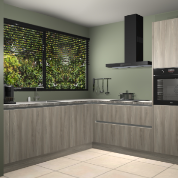 Vuren greeploze keuken IJsland 31257