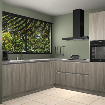 Vuren greeploze keuken IJsland 31263