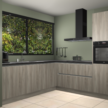 Vuren greeploze keuken IJsland 31269