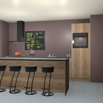 Chocolade eiken greeploze keuken Palau 31400