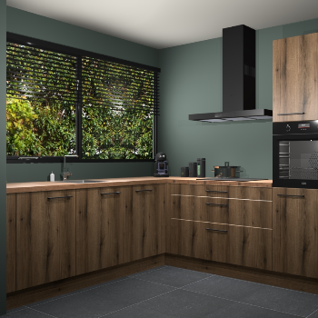 Gouden eiken keuken IJsland 31323